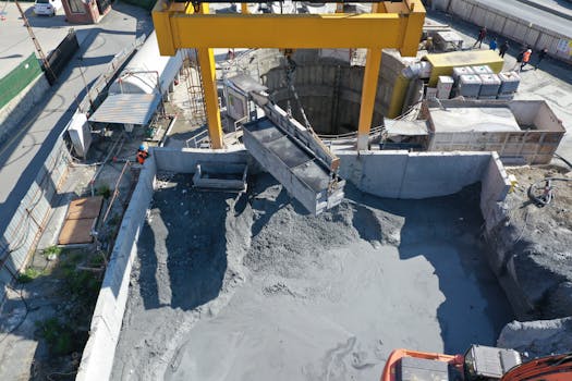 Aerial view of a construction site in Eyüpsultan, İstanbul, showcasing urban development.